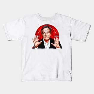 Oliver Stone - An illustration by Paul Cemmick Kids T-Shirt